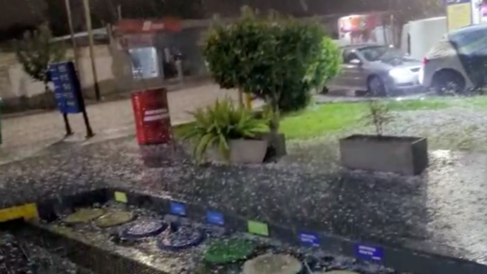 Una fuerte precipitación de granizo cayó en el Centro de San Martín